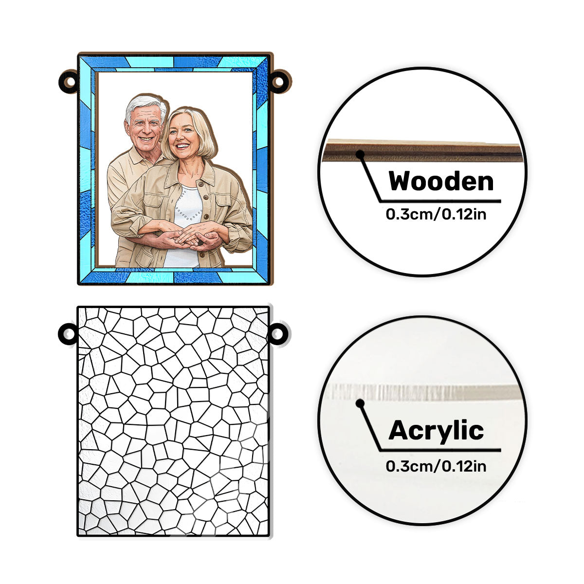Love You More Every Day - Personalized Window Hanging Suncatcher