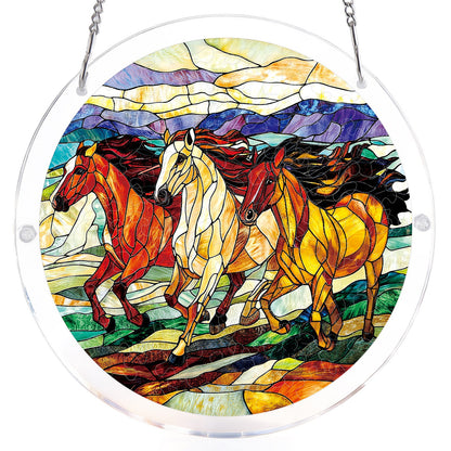 Wilder Galopp Lichtf?nger-Acrylfensterkunst