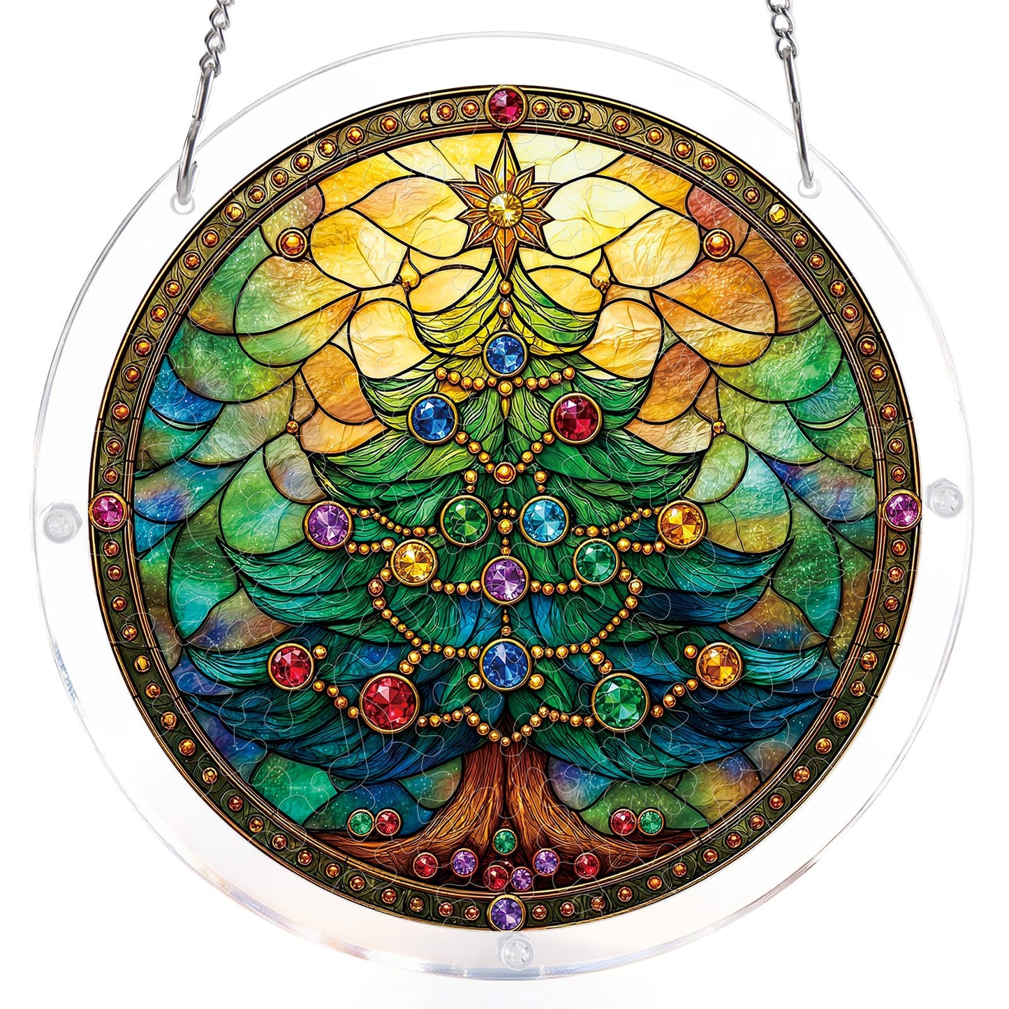 Verzierter Weihnachtsbaum Lichtf?nger-Acrylfensterkunst