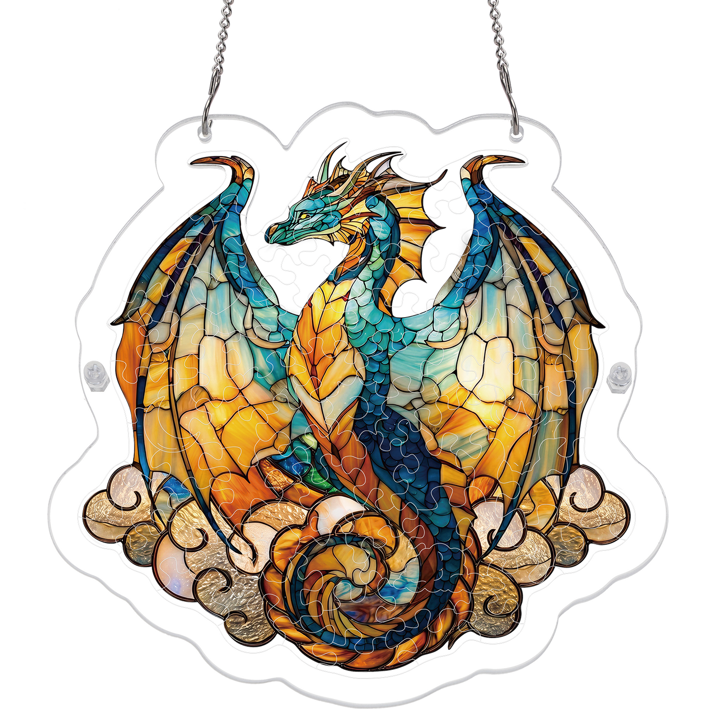 Ozeanfeuer Drachen Licht Sonnenf?nger-Acryl Fensterkunst