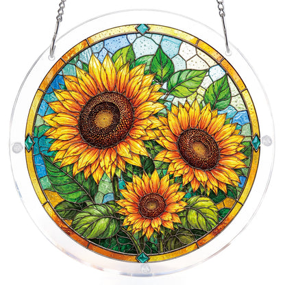 Sonnenblumenstrahlenf?nger-Acrylfensterkunst