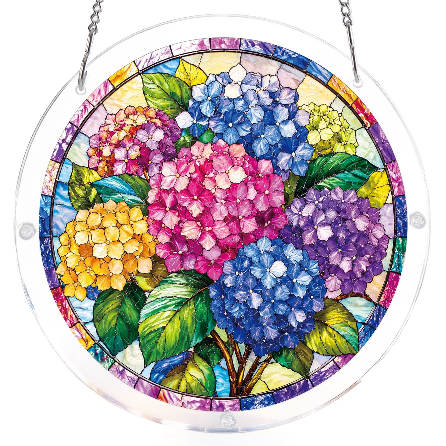 Hortensie in voller Bl¨¹te Lichtf?nger-Acrylfensterkunst