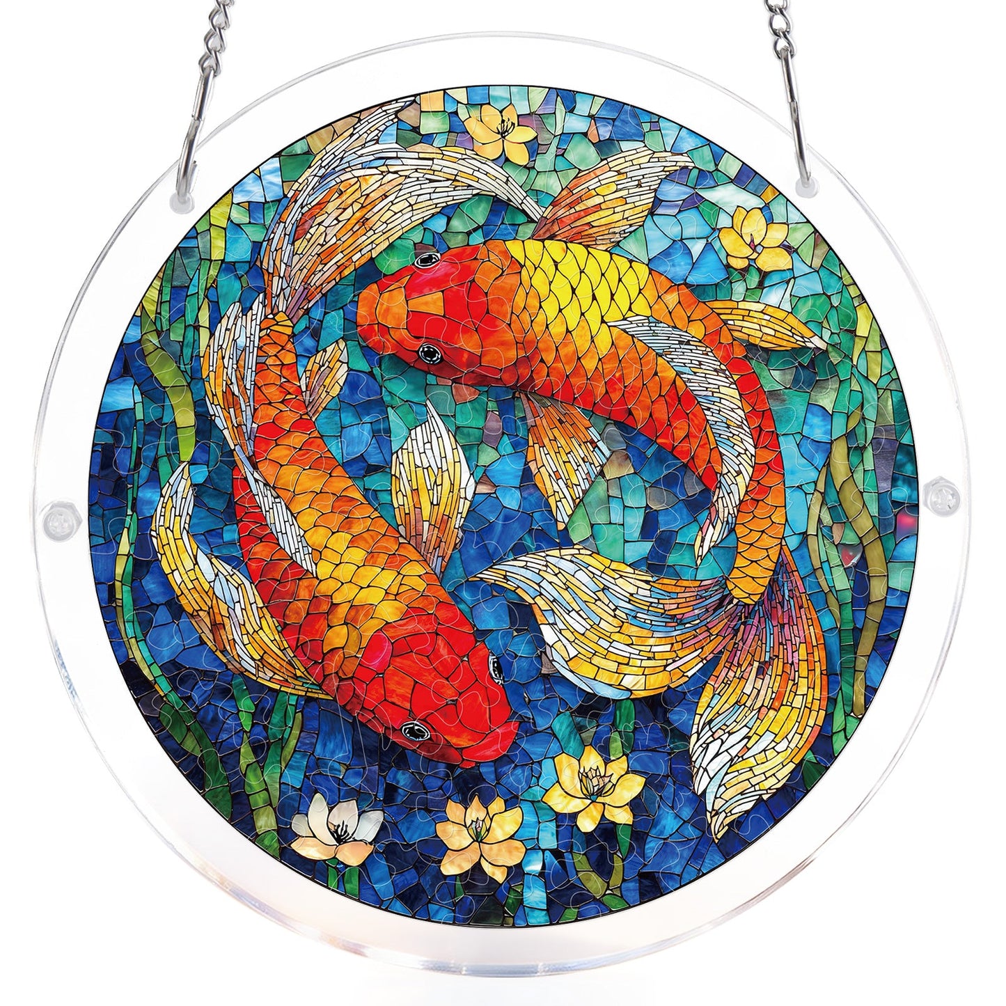 Koi-Traumteich-Lichtf?nger ¨C Acryl-Fensterkunst
