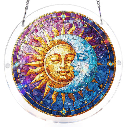 Sonne und Mond in Harmonie Licht-Sonnenf?nger-Acrylfensterbild