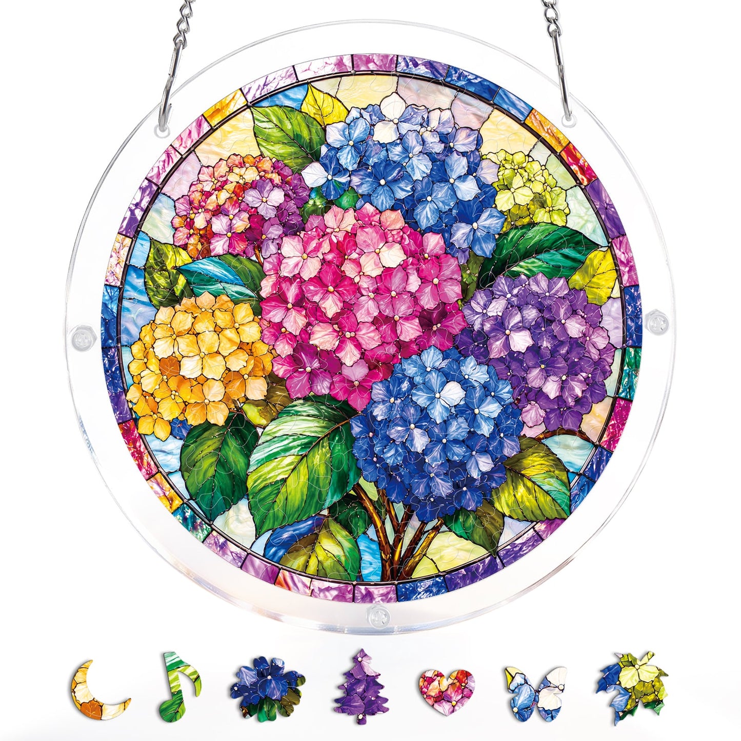 Hortensie in voller Bl¨¹te Lichtf?nger-Acrylfensterkunst