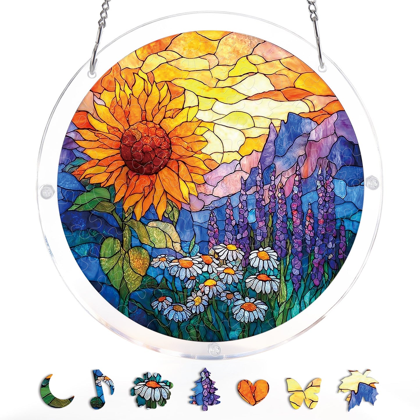 Sonnenblumenwiese Lichtf?nger ¨C Fensterbild aus Acryl