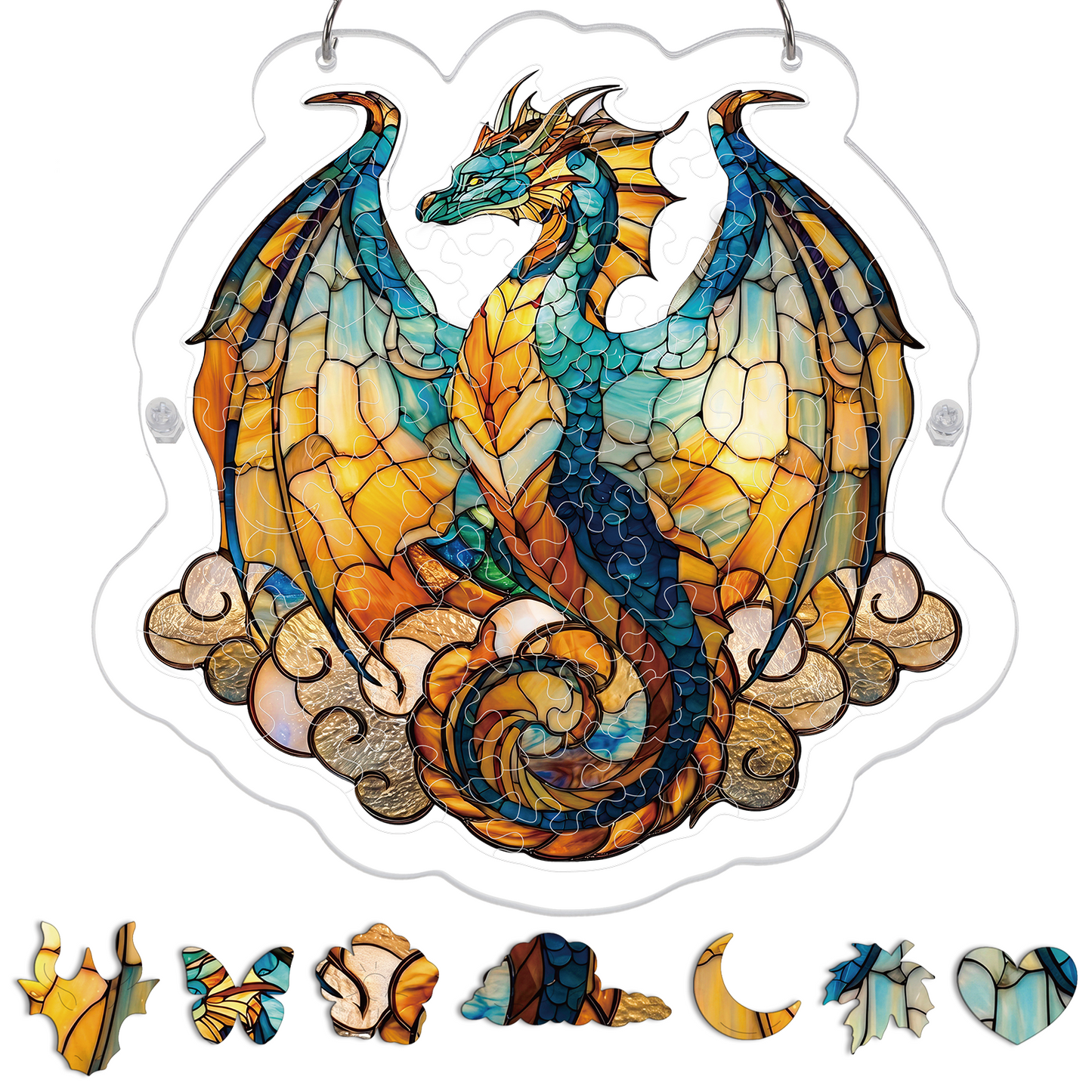 Ozeanfeuer Drachen Licht Sonnenf?nger-Acryl Fensterkunst