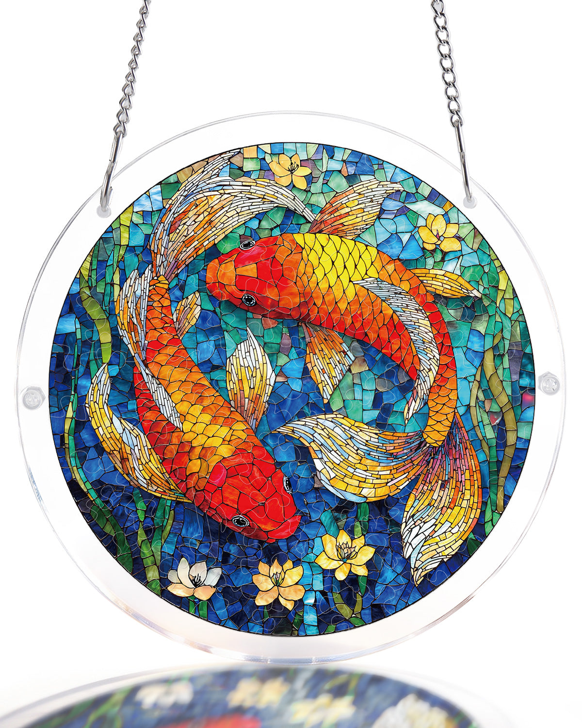 Koi-Traumteich-Lichtf?nger ¨C Acryl-Fensterkunst