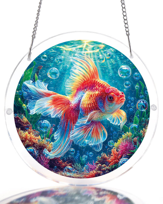 Starflame Goldfisch-Lichtf?nger ¨C Acryl-Fensterkunst