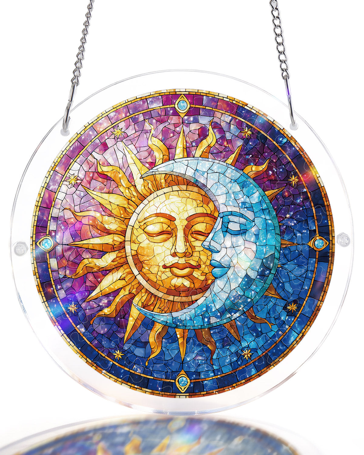 Sonne und Mond in Harmonie Licht-Sonnenf?nger-Acrylfensterbild
