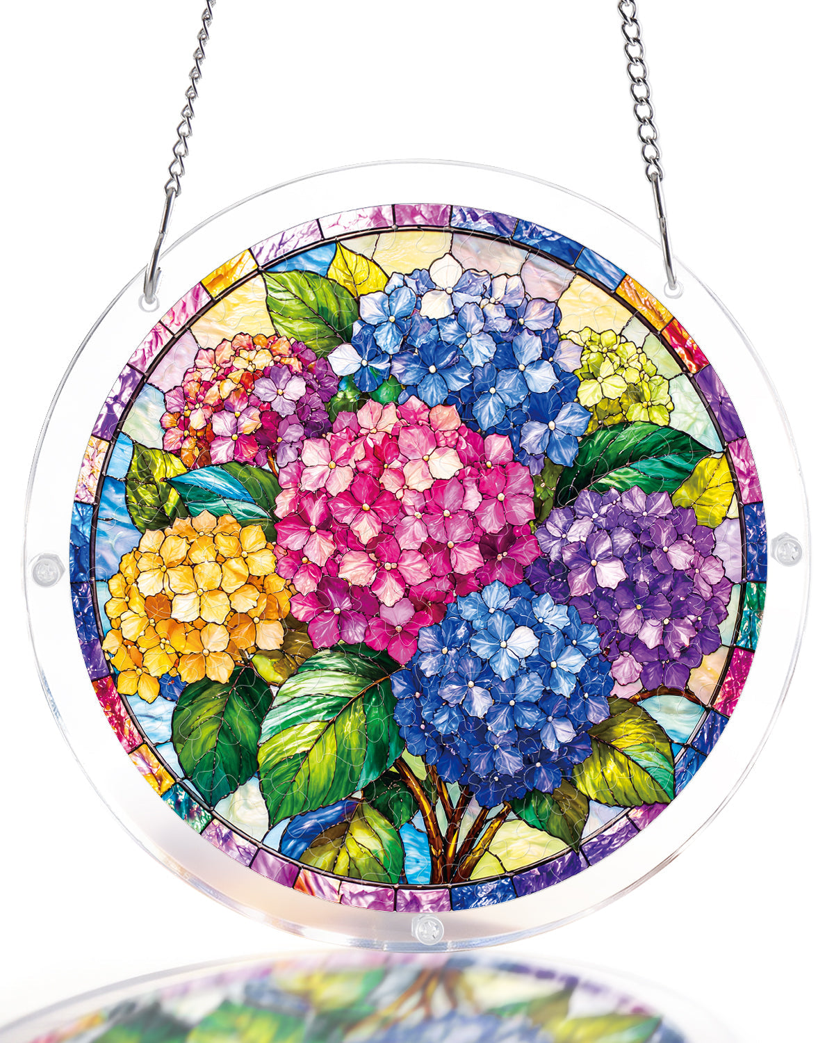 Hortensie in voller Bl¨¹te Lichtf?nger-Acrylfensterkunst