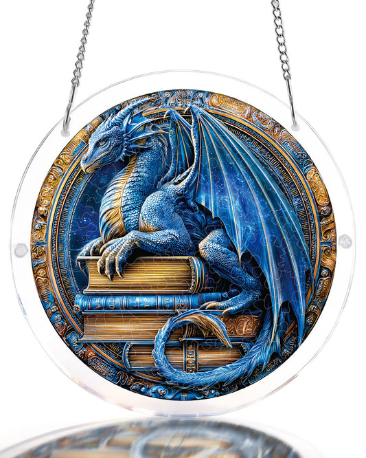 Drachenreich-Bibliothek Lichtf?nger-Acrylfensterkunst