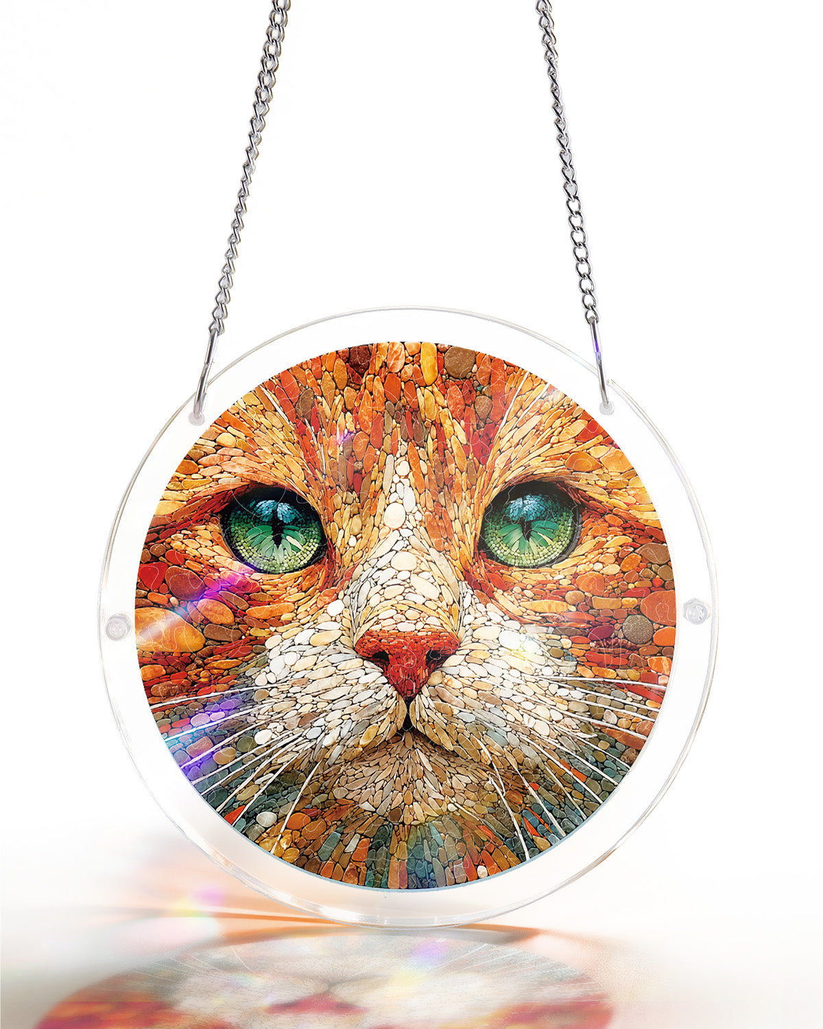 Sonnencatcher ?Stein-Katze¡° ¨C Fensterbild aus Acryl