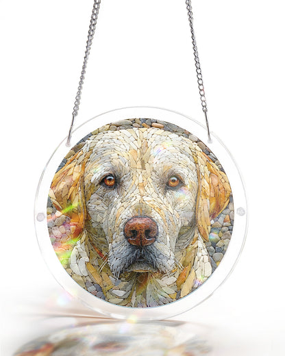 Stein-Hund Lichtf?nger ¨C Acryl-Fensterbild