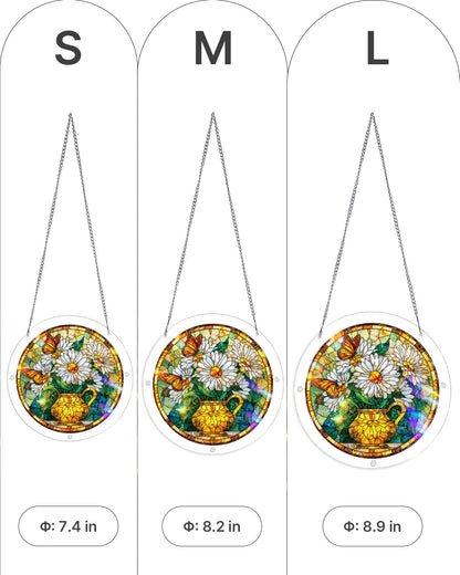 G?nsebl¨¹mchen Schmetterling Gartenlicht Sonnenf?nger-Acryl Fensterkunst