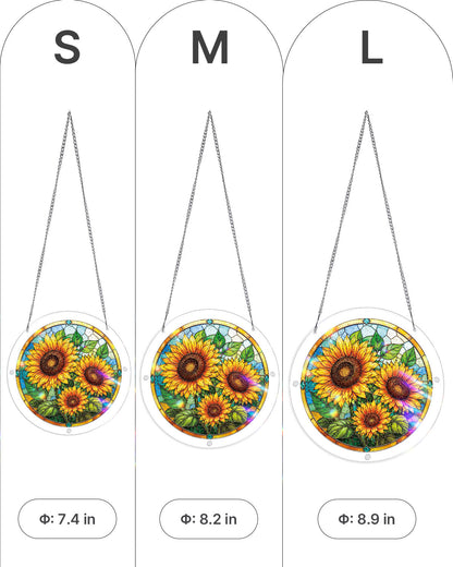 Sonnenblumenstrahlenf?nger-Acrylfensterkunst