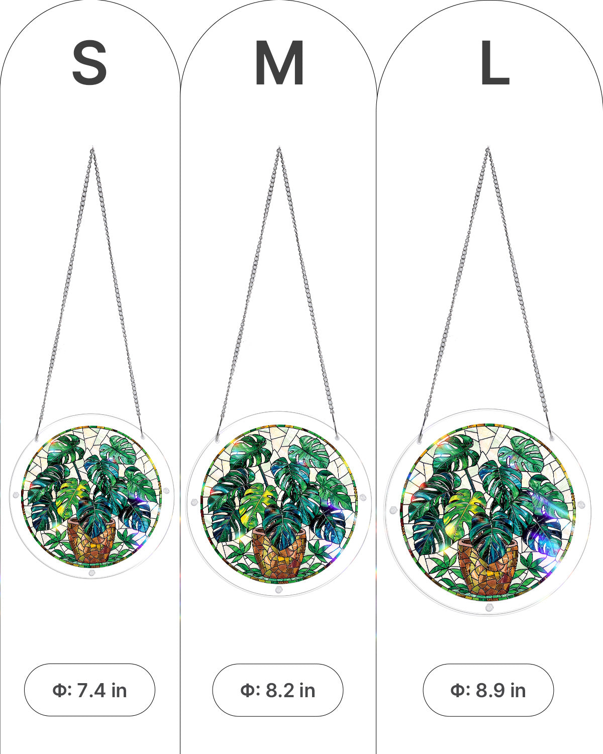 Monstera Gr¨¹npflanzen Lichtf?nger ¨C Acrylfensterkunst