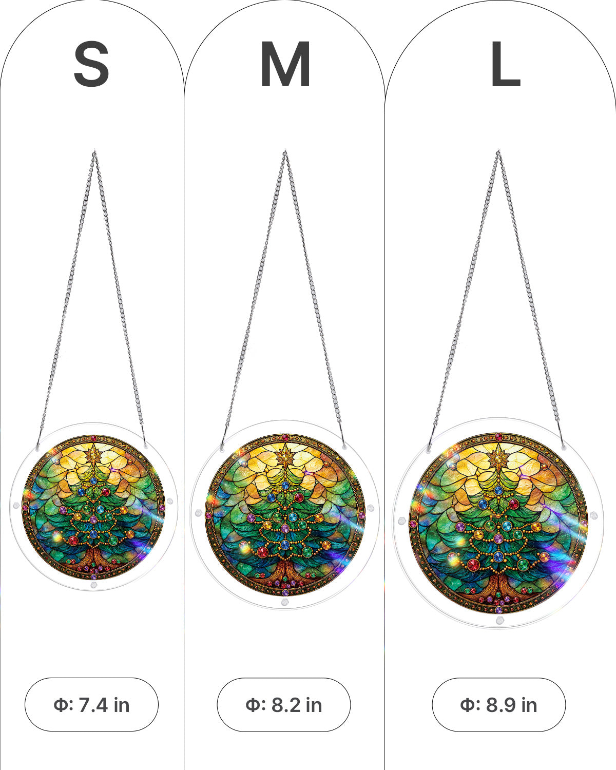 Verzierter Weihnachtsbaum Lichtf?nger-Acrylfensterkunst