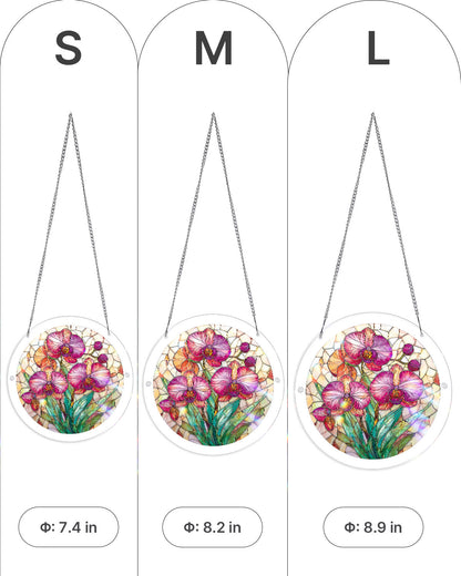 Vertr?umte Orchideen, die Sonnenf?nger-Acrylfensterkunst aufhellen