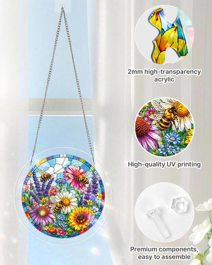 Bienengarten-Bl¨¹tenlicht-Sonnenf?nger-Acrylfensterkunst
