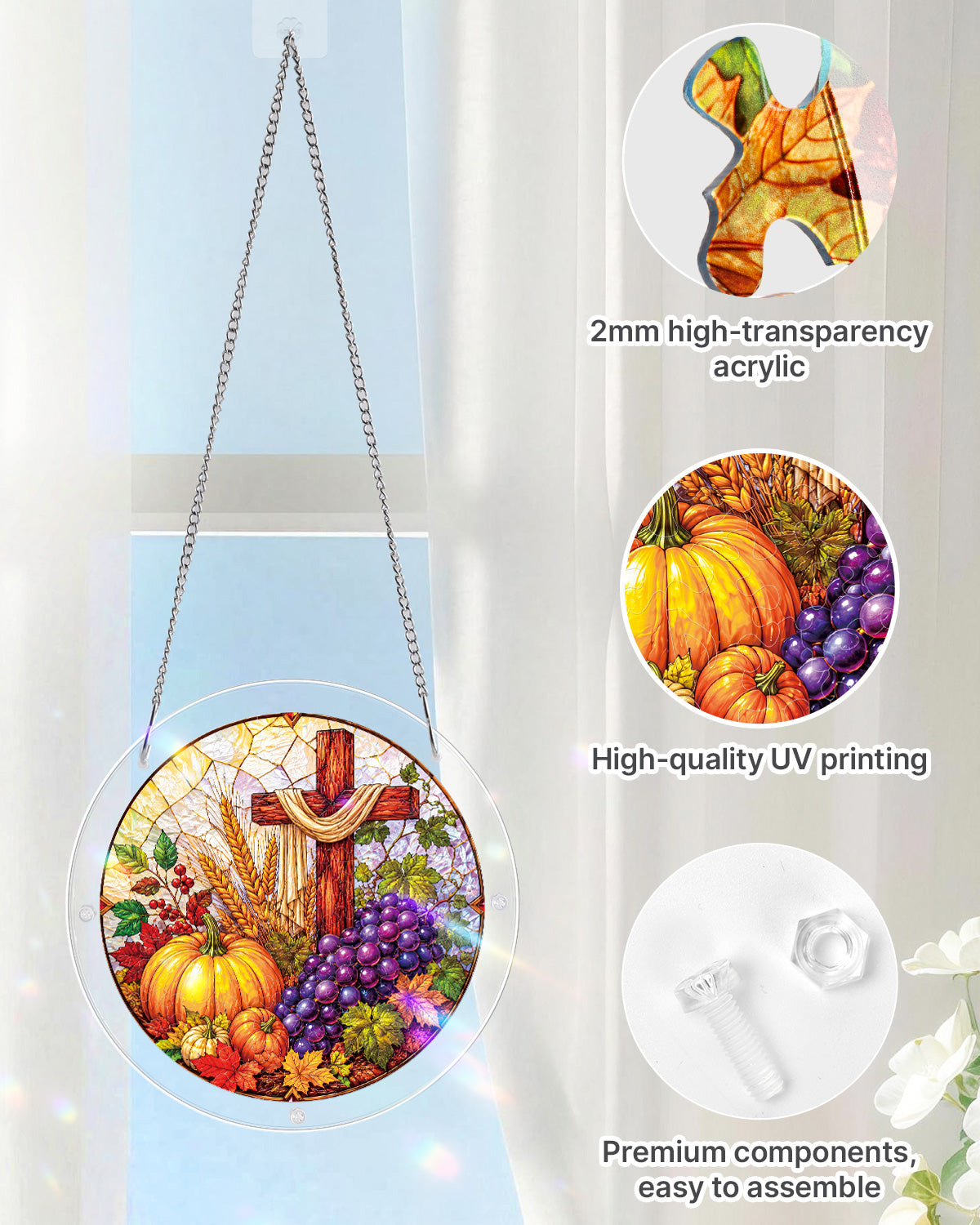 Erntedank-Sonnenf?nger aus Acryl f¨¹r Fenster