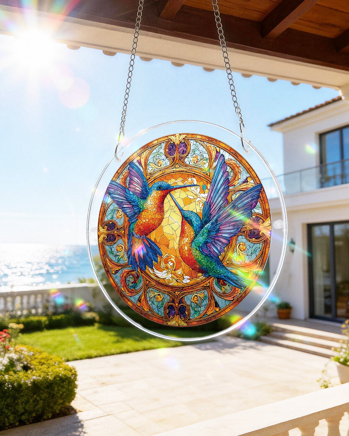 Doppelfl¨¹gel des strahlenden Lichts Sonnenf?nger-Acryl-Fensterbild