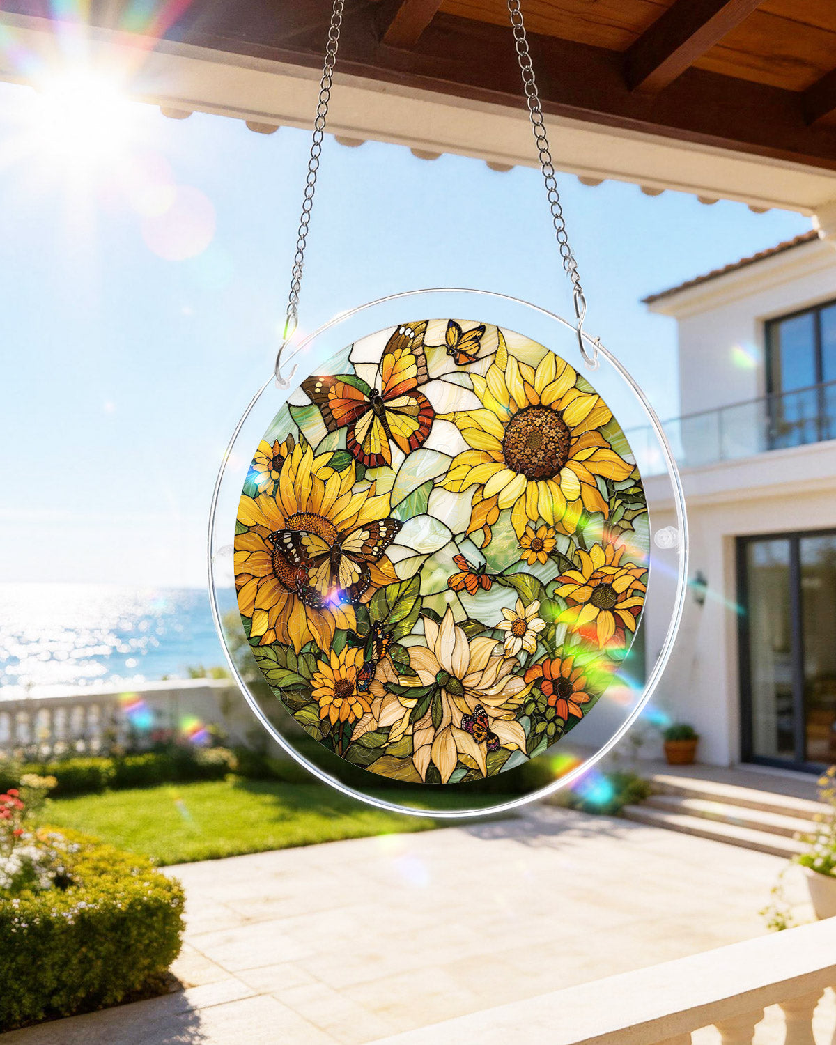 Sonnenblumen-Fl¨¹stern Licht-Sonnenf?nger ¨C Acryl-Fensterkunst