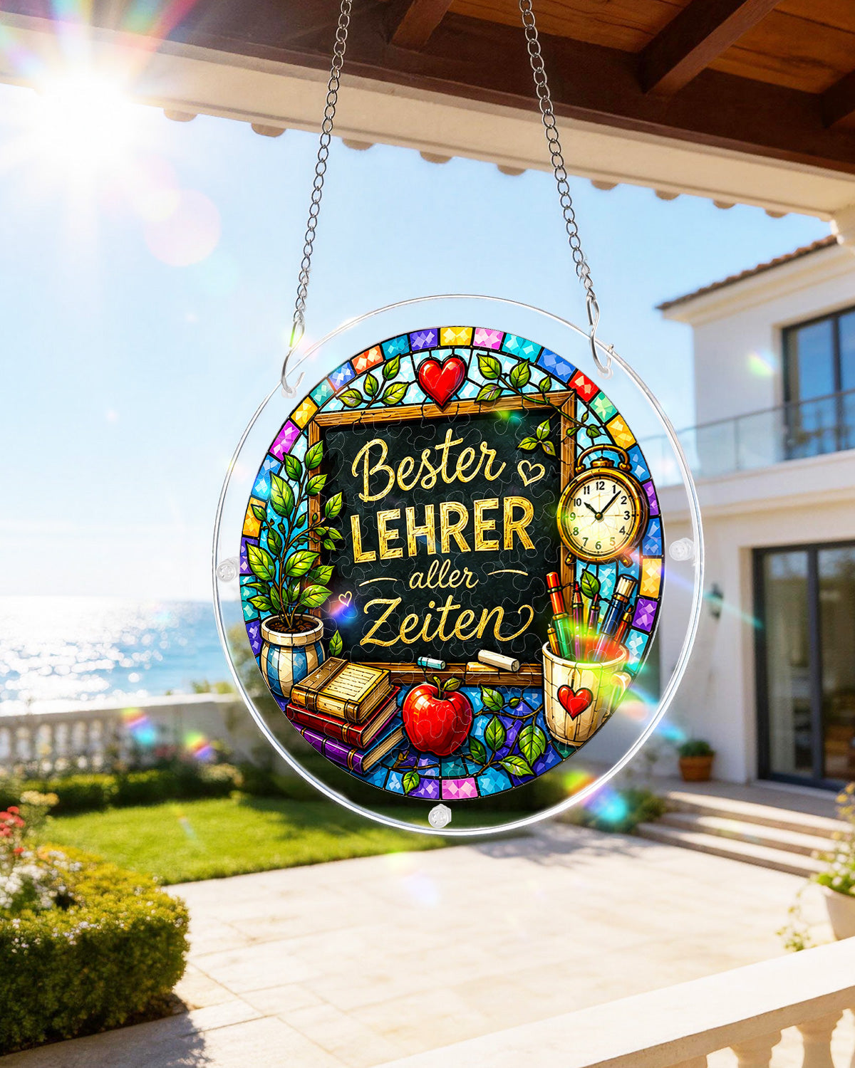 DE M?nnlicher Lehrer Lichtf?nger-Acrylfensterkunst