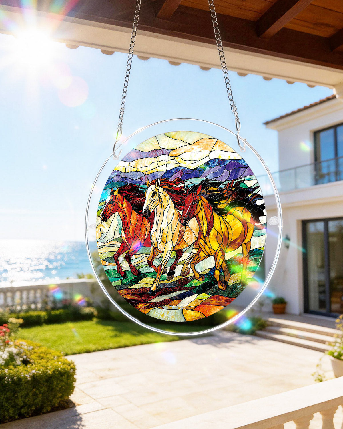 Wilder Galopp Lichtf?nger-Acrylfensterkunst