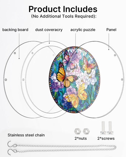 Schmetterlinge in voller Bl¨¹te Licht-Sonnenf?nger-Acryl-Fensterkunst