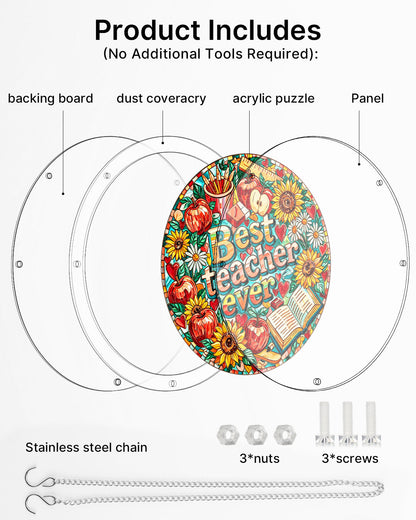 Bester Lehrer aller Zeiten Lichtf?nger-Acrylfensterkunst