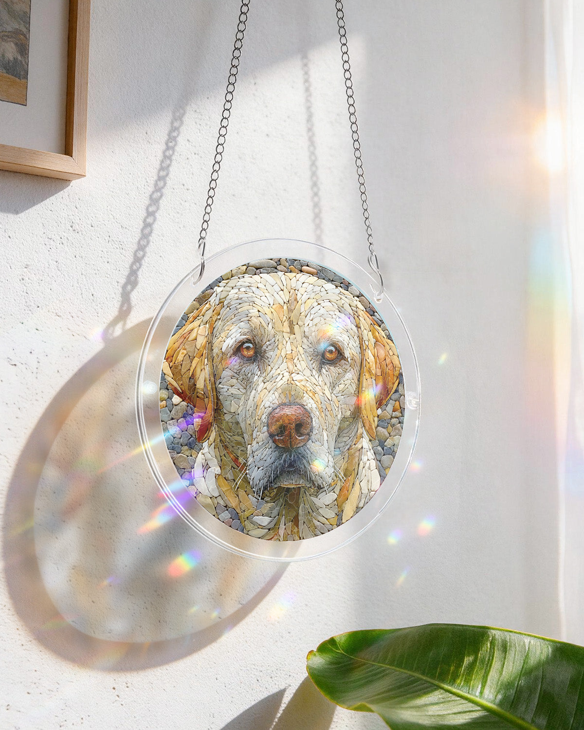 Stein-Hund Lichtf?nger ¨C Acryl-Fensterbild