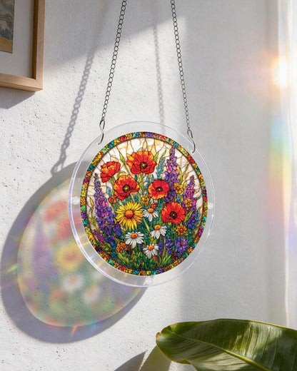 Wildblumen-Garten-Lichtf?nger ¨C Fensterkunst aus Acryl