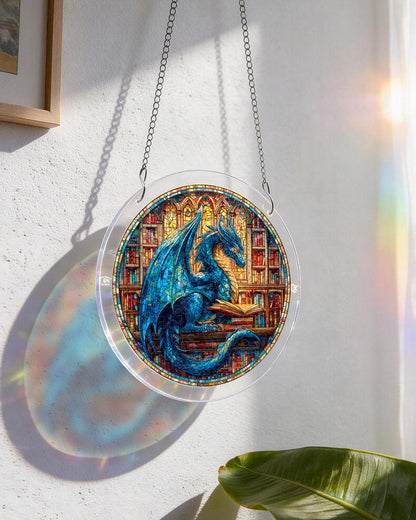 Das Blaue Drachen Bibliotheks-Licht-Sonnenf?nger-Acrylfensterkunst