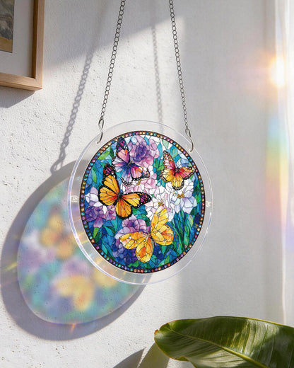 Schmetterlinge in voller Bl¨¹te Licht-Sonnenf?nger-Acryl-Fensterkunst