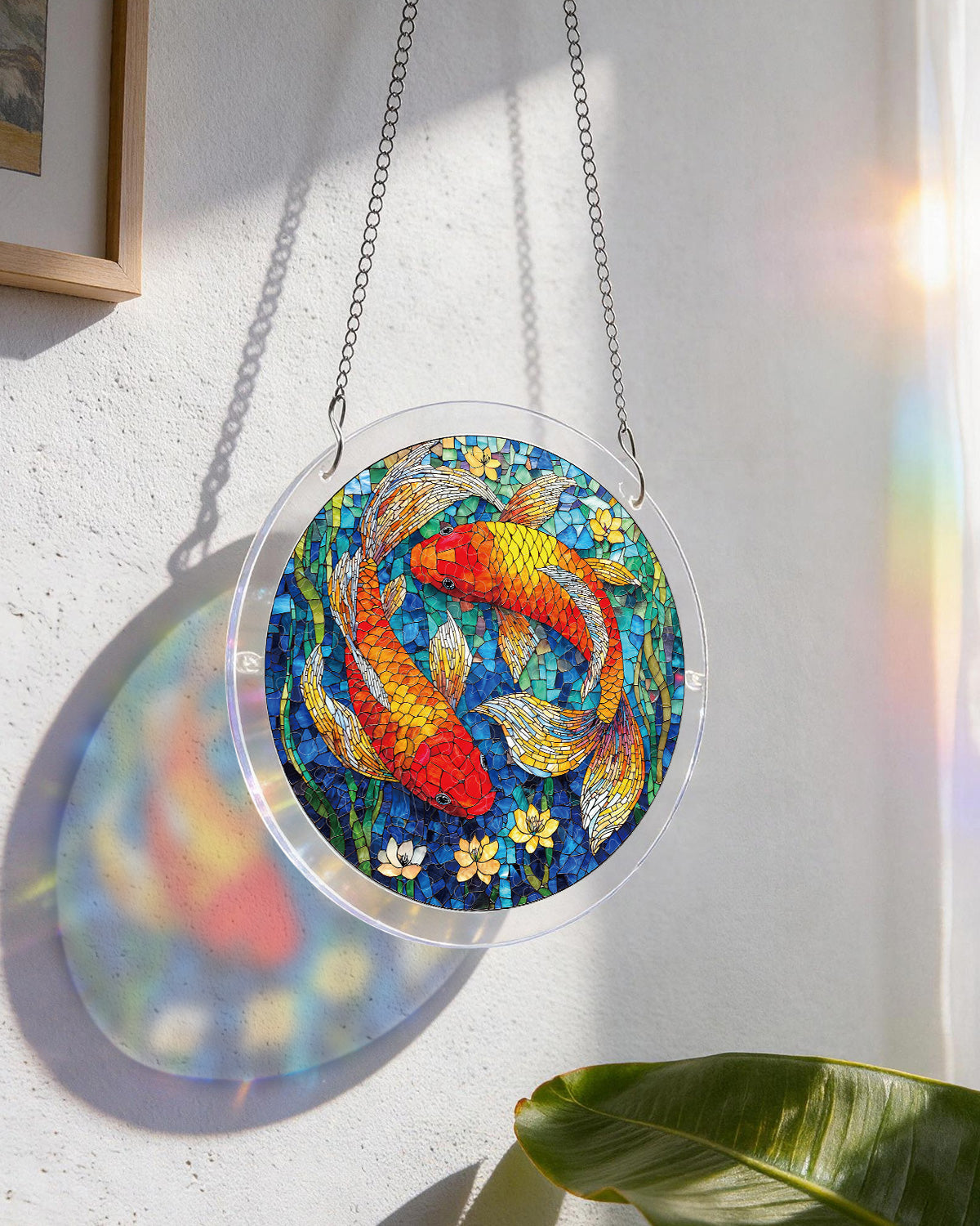 Koi-Traumteich-Lichtf?nger ¨C Acryl-Fensterkunst