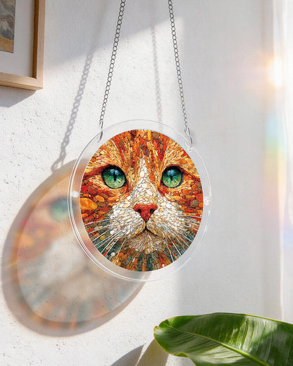 Sonnencatcher ?Stein-Katze¡° ¨C Fensterbild aus Acryl