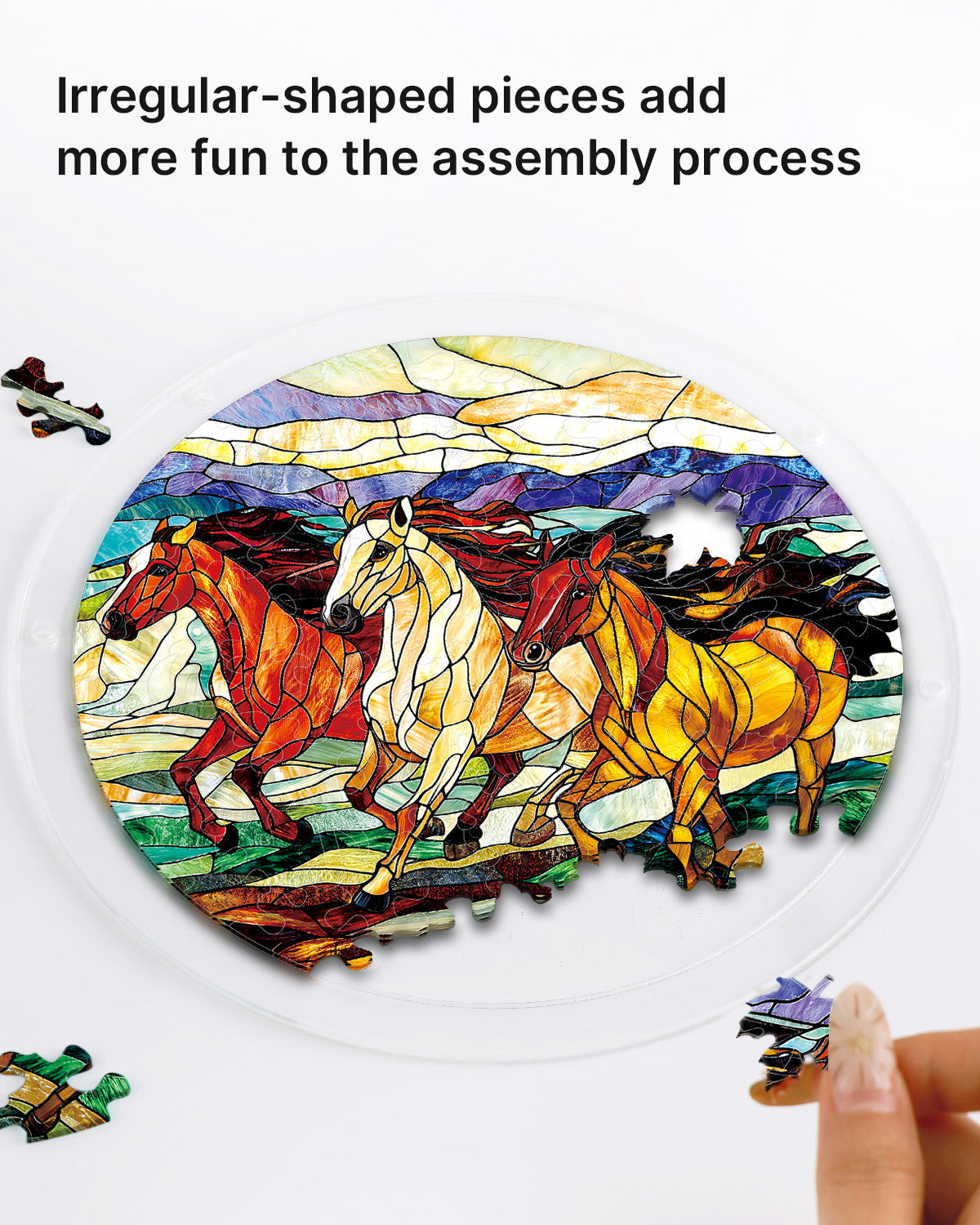 Wilder Galopp Lichtf?nger-Acrylfensterkunst
