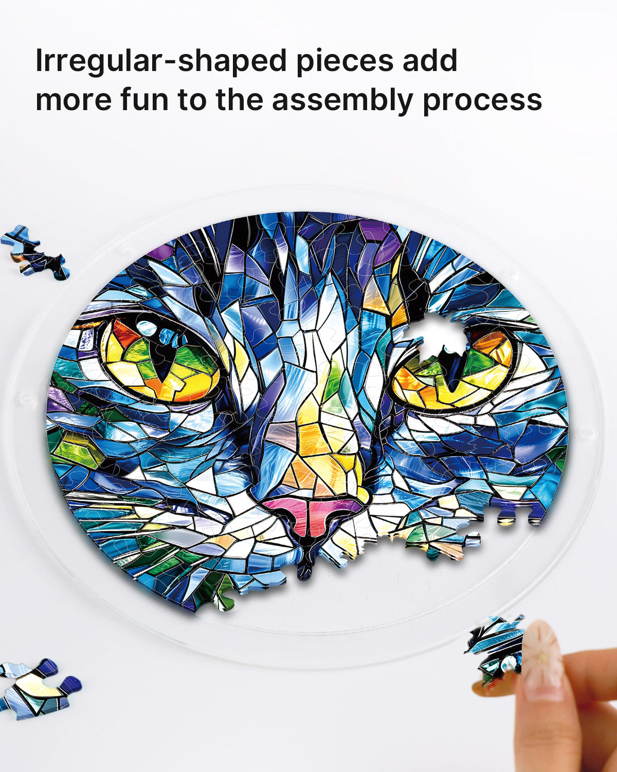 Mosaik Katze Lichtf?nger-Acryl Fensterkunst