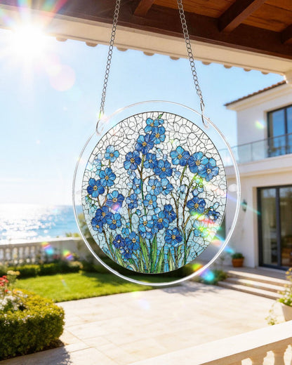 Azure Bloom Fl¨¹stern Licht Sonnenf?nger-Acrylfensterkunst