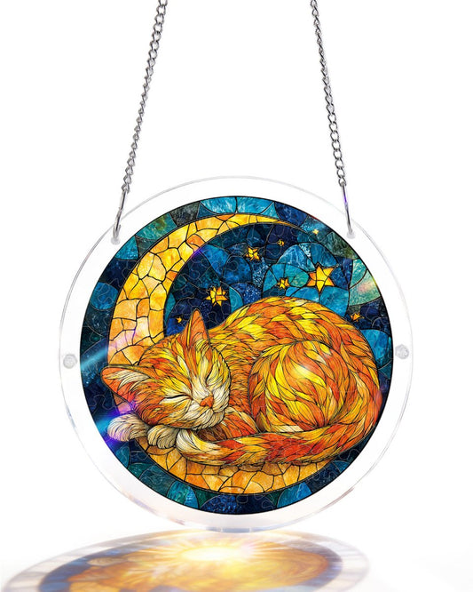 Sternenmondkatze Licht-Sonnenf?nger-Acrylfensterkunst