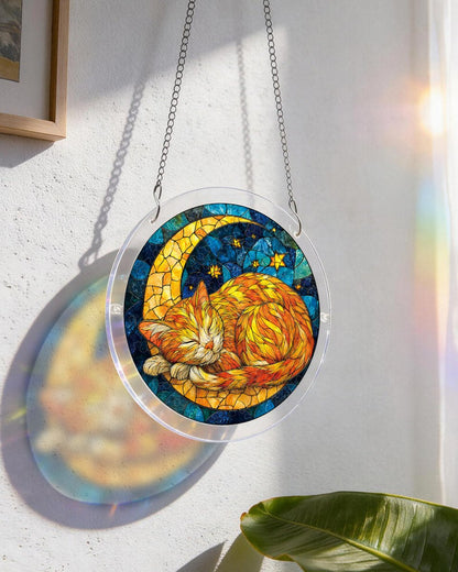 Sternenmondkatze Licht-Sonnenf?nger-Acrylfensterkunst