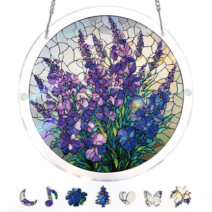 Violettgarten Anmutiges Licht-Sonnenf?nger ¨C Acrylfensterkunst