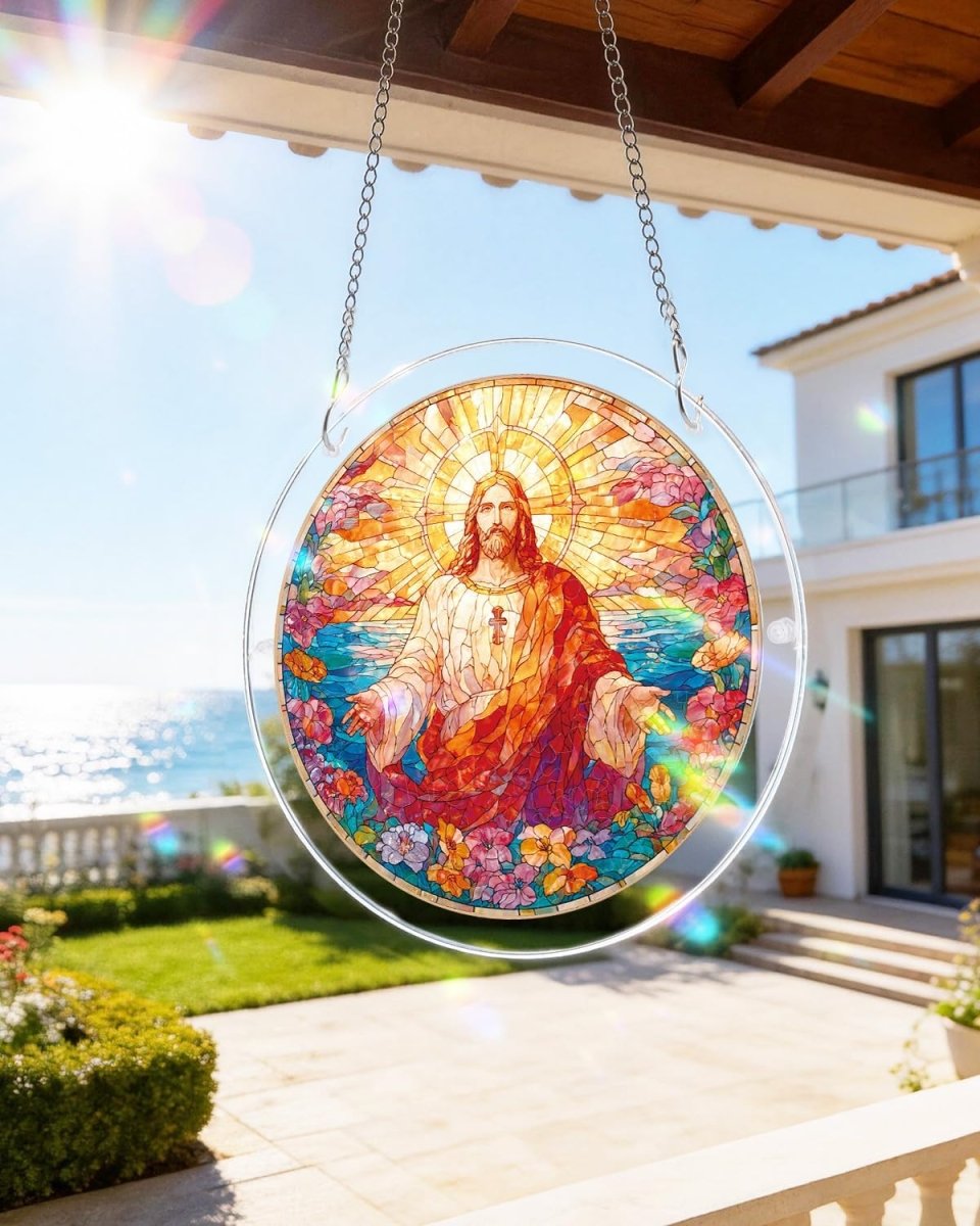 Heiliges Licht Jesu Lichtf?nger-Acryl-Fensterbild