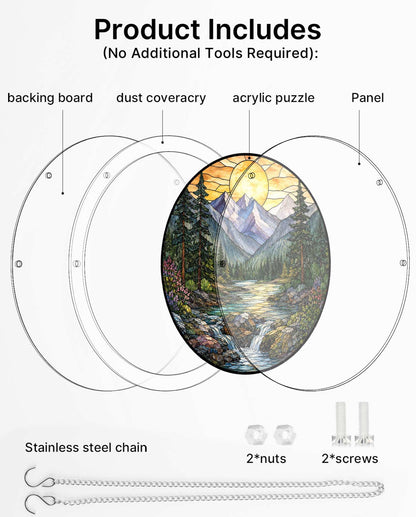 Acrylic Jigsaw Puzzle Suncatcher - Golden Valley