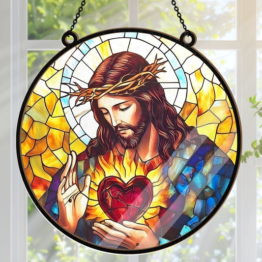 Sacred Heart Of Jesus -  Window Hanging Suncatcher