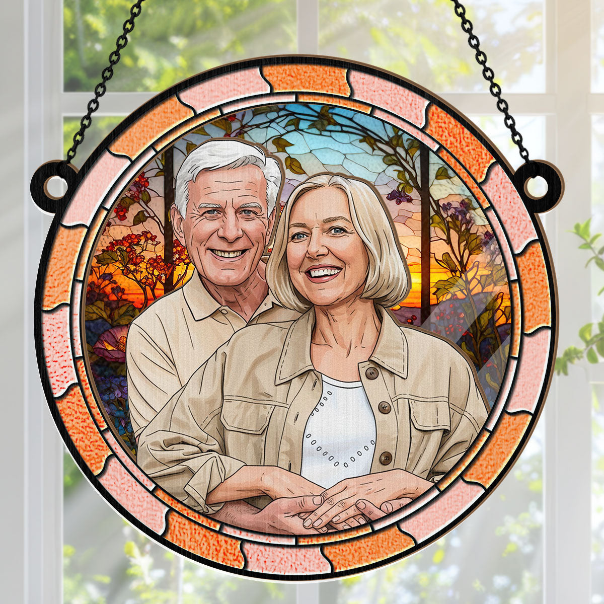 Fall For You More Every Day - Personalized Window Hanging Suncatcher