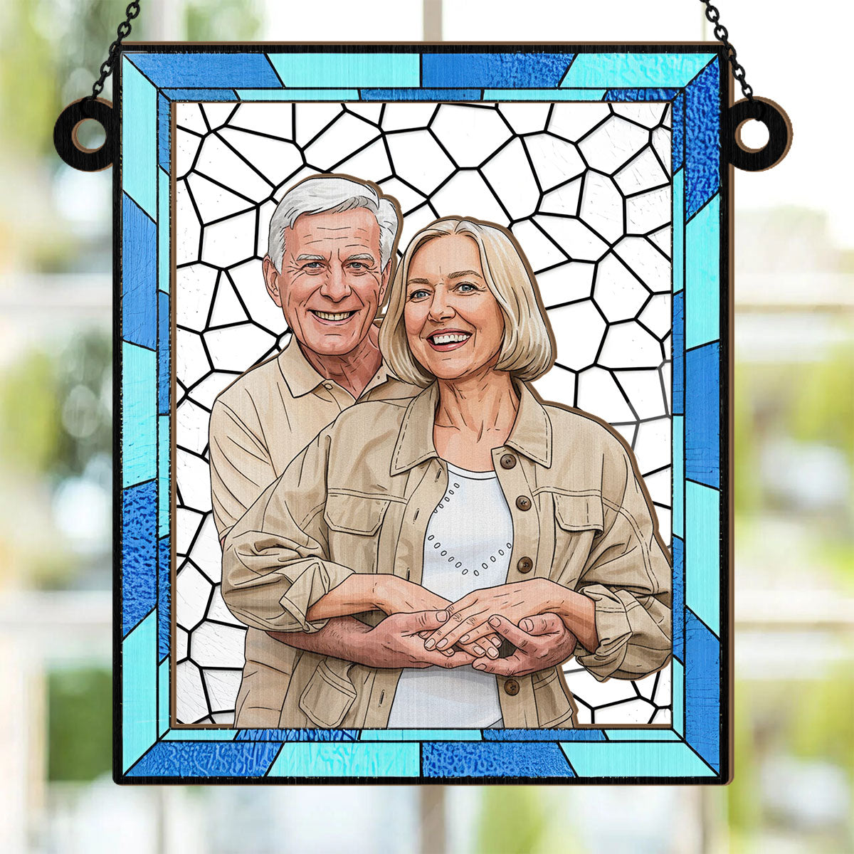 Love You More Every Day - Personalized Window Hanging Suncatcher