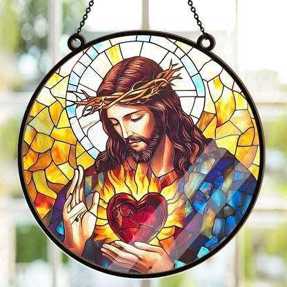 Sacred Heart Of Jesus -  Window Hanging Suncatcher