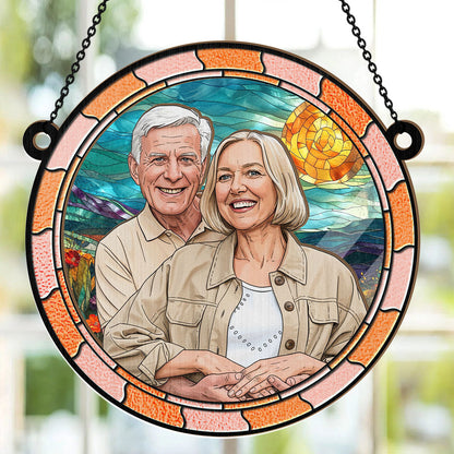 Fall For You More Every Day - Personalized Window Hanging Suncatcher